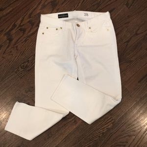 JCrew White Cropped Matchstick Jeans